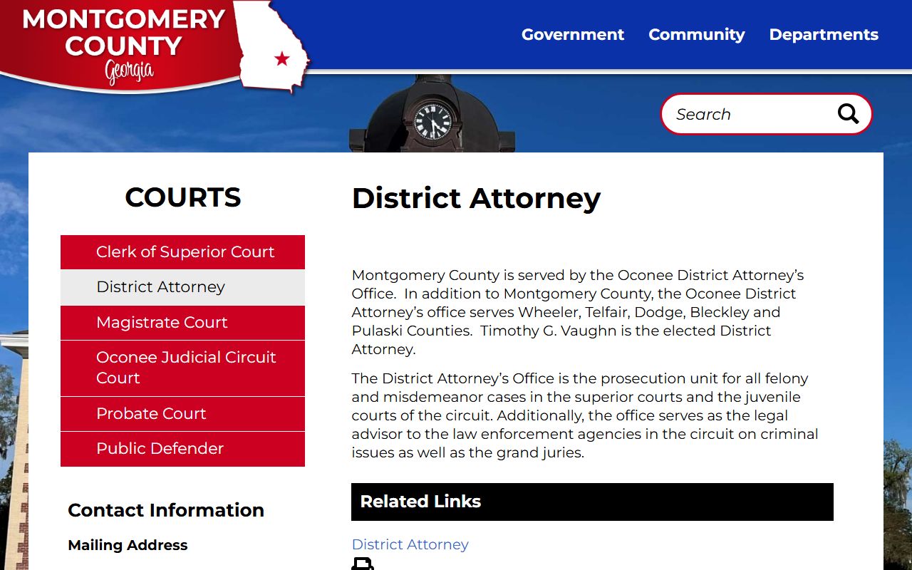 Montgomery County criminal court records District Attorney source