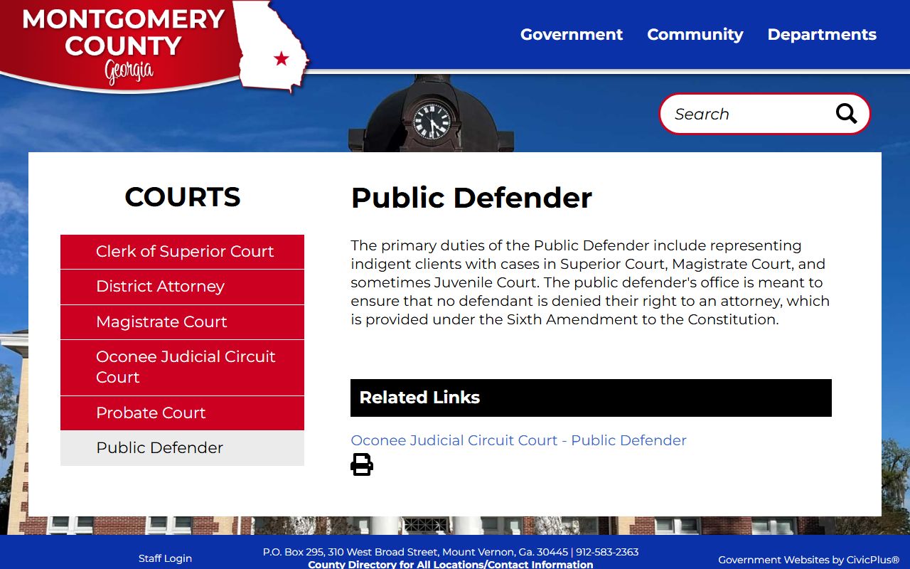 Montgomery County criminal court records Public Defender source