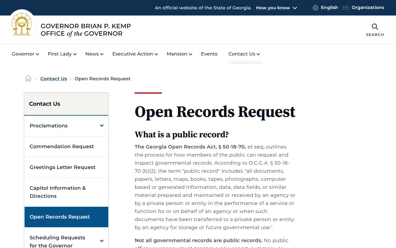 Montgomery County court records Georgia open records request