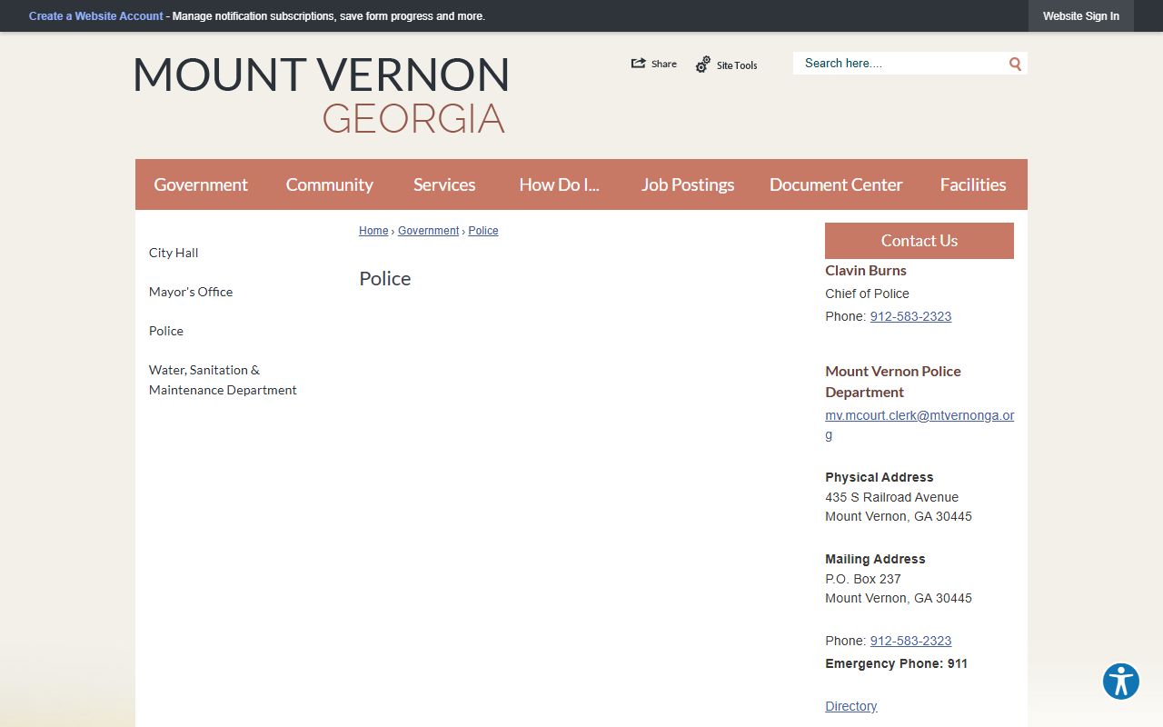 Montgomery County court records Mount Vernon police